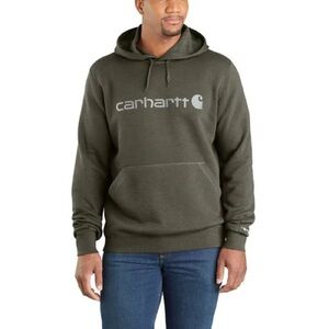 Carhartt Force Relaxed Midweight Olive Green Logo Hoodie